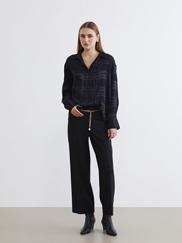 LCWAIKIKI Classic Loose Fit Zincir Kemerli Kadın Pantolon