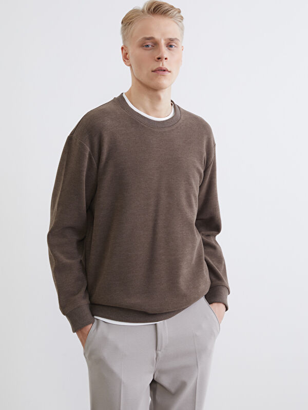 LCW Vision Bisiklet Yaka Erkek Sweatshirt