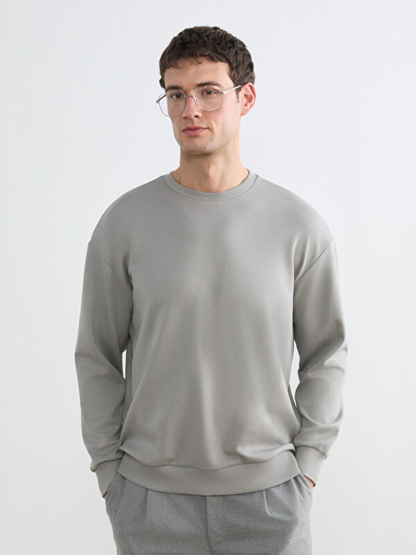 LCW Vision Bisiklet Yaka Erkek Sweatshirt