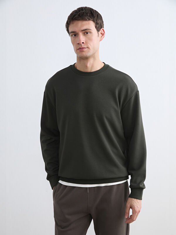 LCW Vision Bisiklet Yaka Erkek Sweatshirt