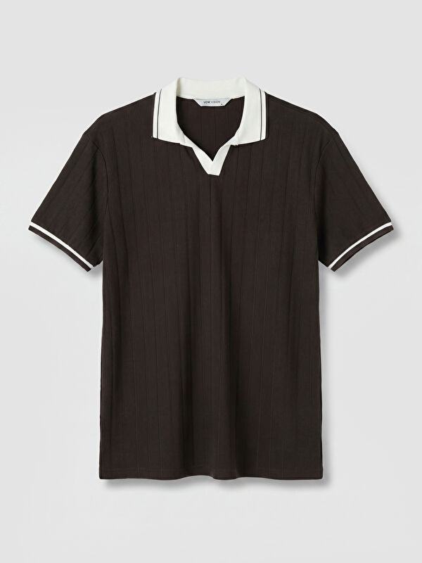 LCW Vision Polo Yaka Erkek Dokulu Tişört