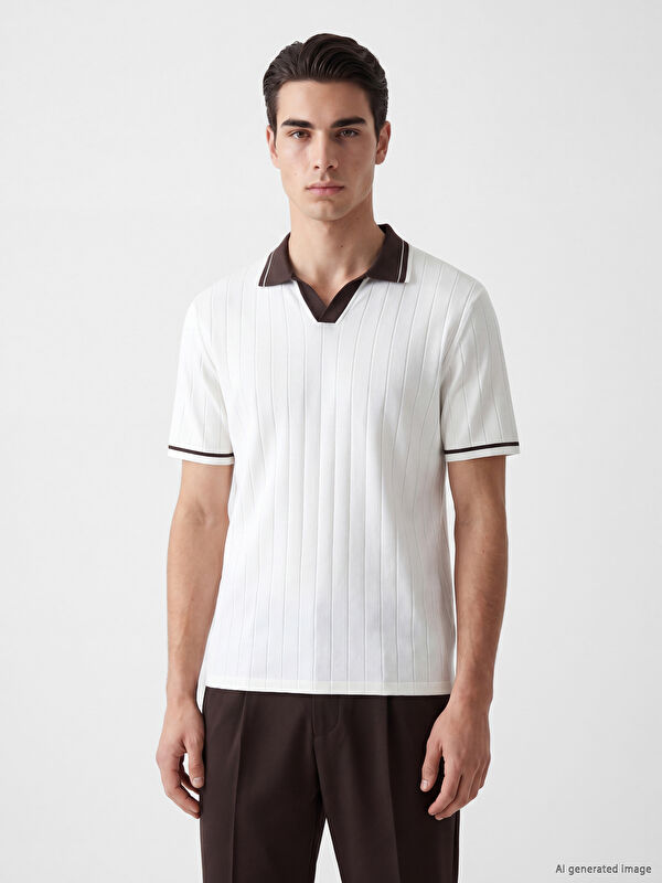 LCW Vision Polo Yaka Erkek Dokulu Tişört
