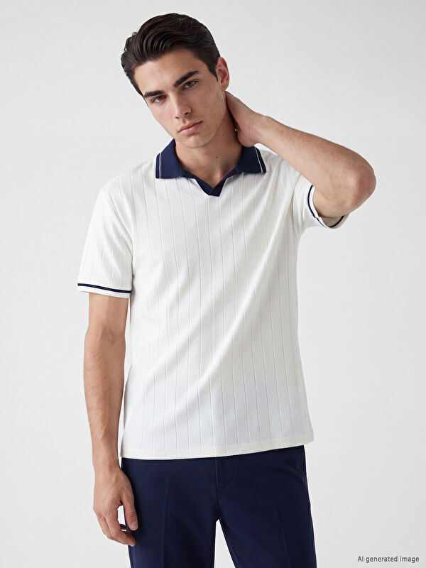 LCW Vision Polo Yaka Erkek Dokulu Tişört