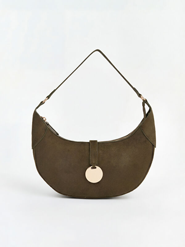 LCW ACCESSORIES Faux Suede Women's Moon Bag