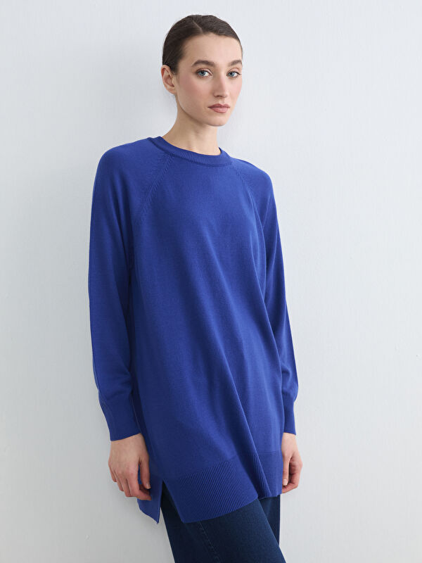 LCW Modest Bisiklet Yaka Kadın Triko Tunik