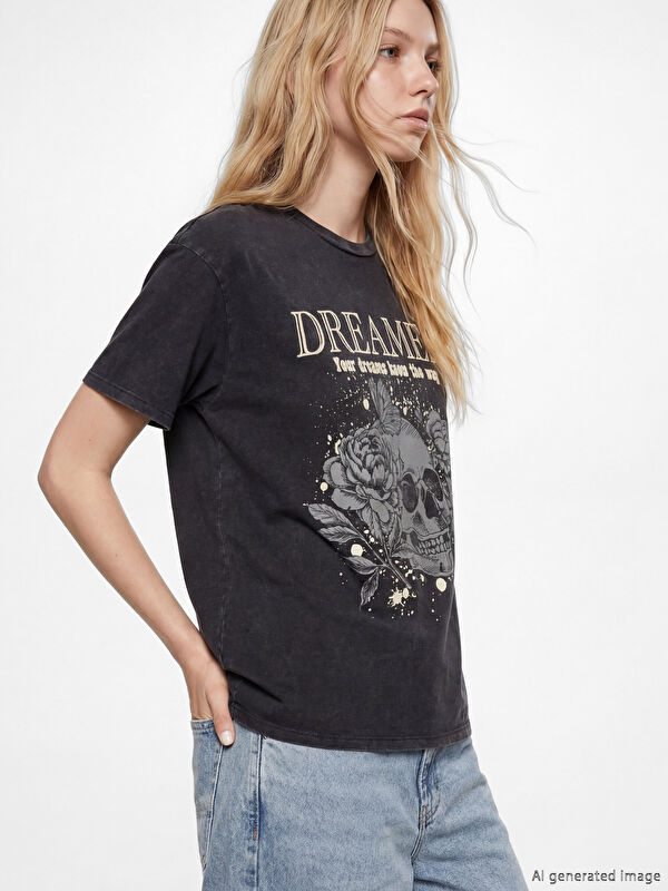 XSIDE Crew Neck Printed Women's T-Shirt