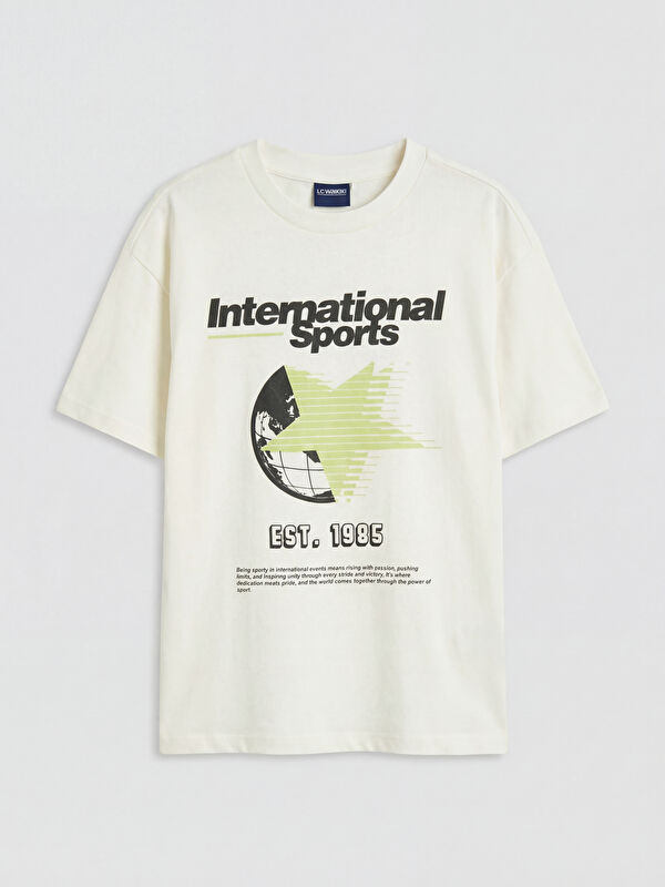 LCW Kids Crew Neck Printed Boys' T-Shirt