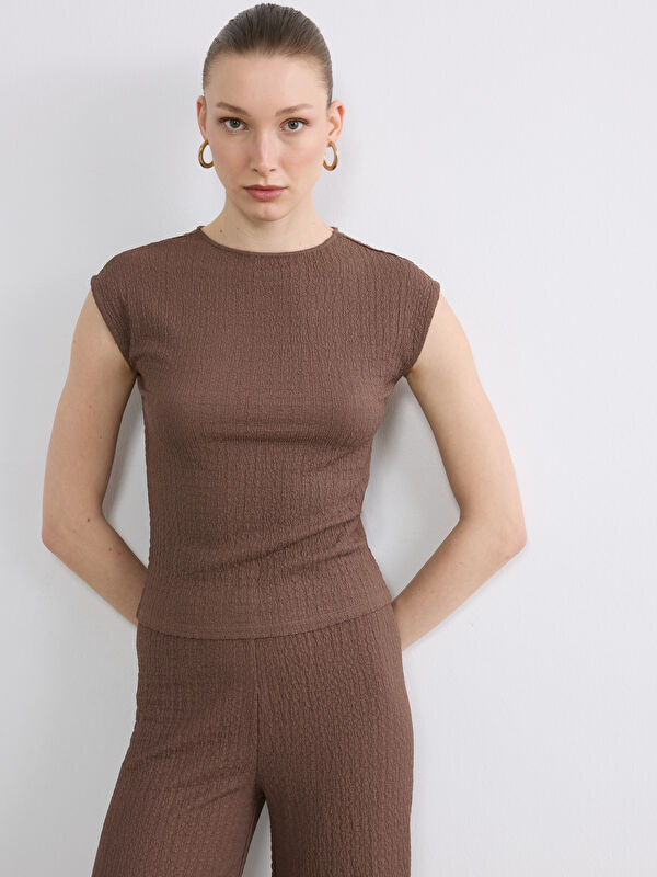 LCW EVERYDAY Crew Neck Textured Women's Tank Top