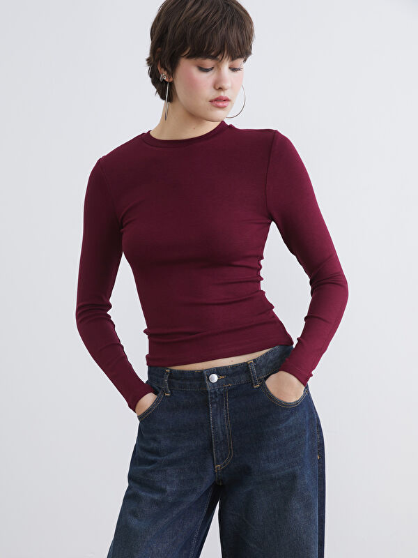 XSIDE Bisiklet Yaka Fitilli Kadın Body	
