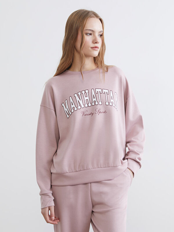 XSIDE Manhattan Baskılı Soft Touch Kadın Sweatshirt	