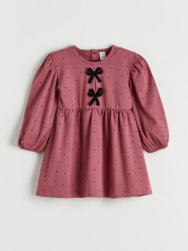 LCW Kids Polka Dot Bow Girls' Flared Dress