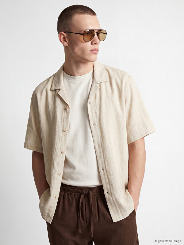 XSIDE Relax Fit Dobby Men's Shirt