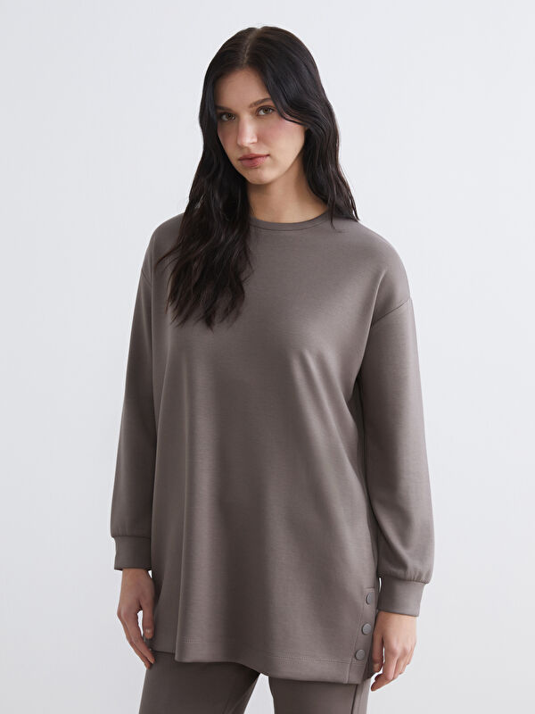 LCWAIKIKI Classic Soft Touch Oversize Kadın Sweatshirt Tunik