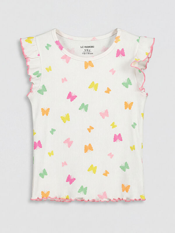 LCW baby Ruffled Girls' Ribbed Tank Top