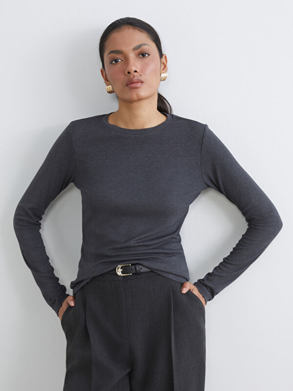 LCWAIKIKI Basic Bisiklet Yaka Kadın Body	