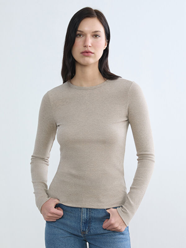 LCWAIKIKI Basic Bisiklet Yaka Kadın Body