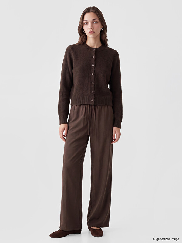 LCW Modest Elastic Waist Modal Blended Women's Trousers