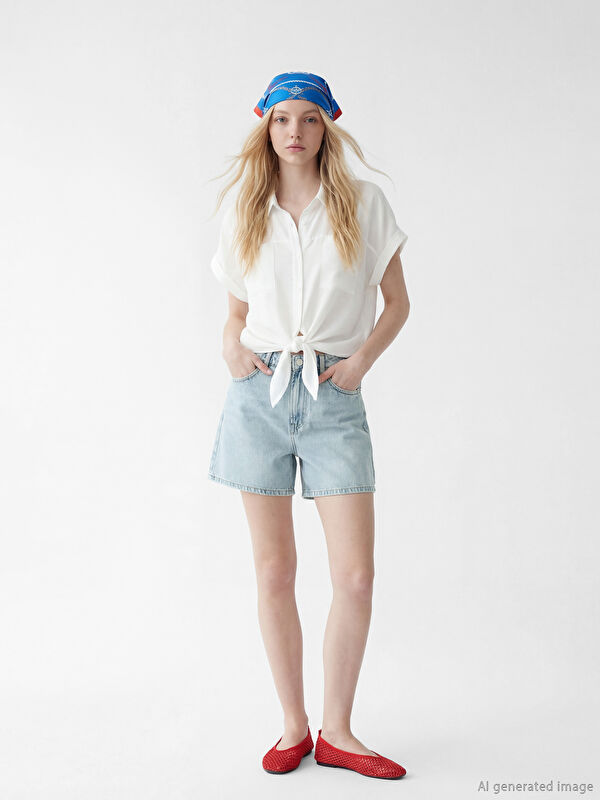XSIDE Regular Fit Kadın Jean Şort