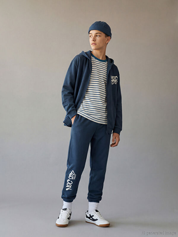LCW Kids NYC Baskılı Erkek Çocuk Jogger Eşofman Altı