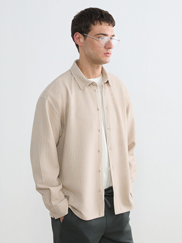 LCW Vision Regular Fit Dokulu Erkek Gömlek