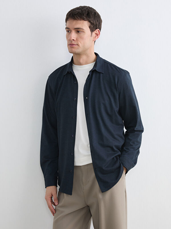 LCW Vision Regular Fit Erkek Dokulu Gömlek