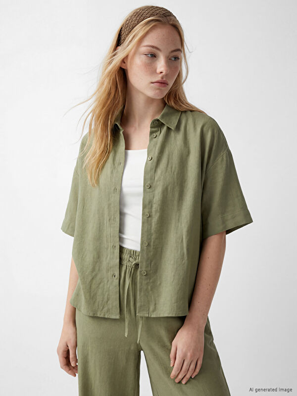 XSIDE Linen Blend Women's Shirt