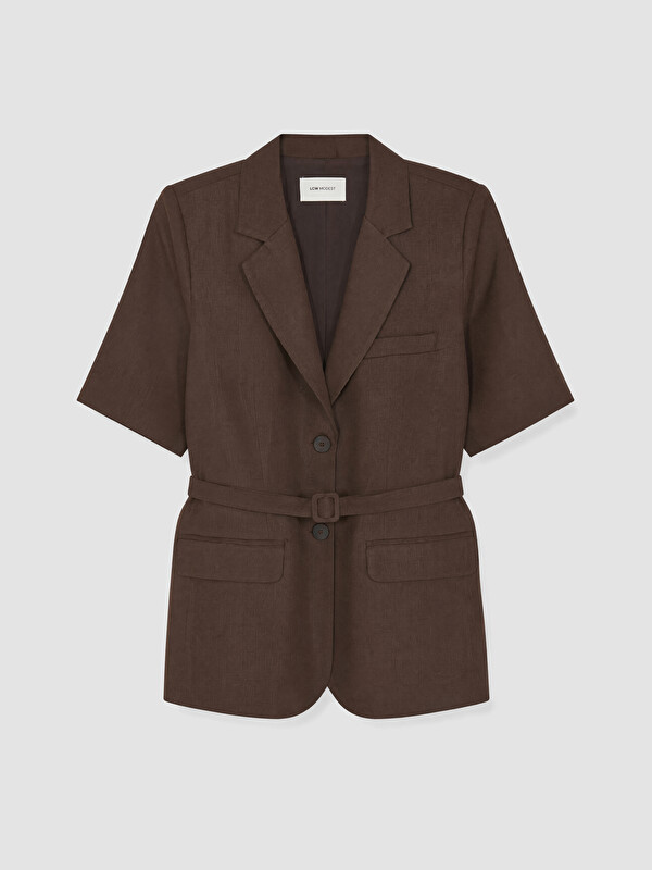 LCW STUDIO Kemerli Kadın %100 Keten Blazer Ceket