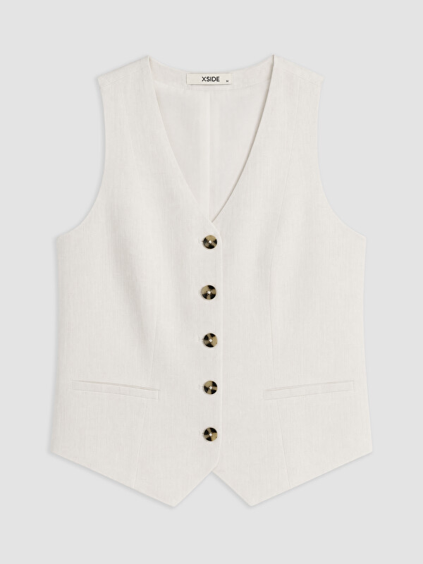 XSIDE Woman White Waistcoat