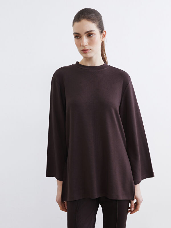 LCW Modest Soft Touch Oversize Kadın Sweatshirt Tunik
