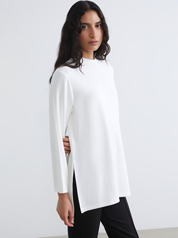 LCW Modest Soft Touch Oversize Kadın Sweatshirt Tunik