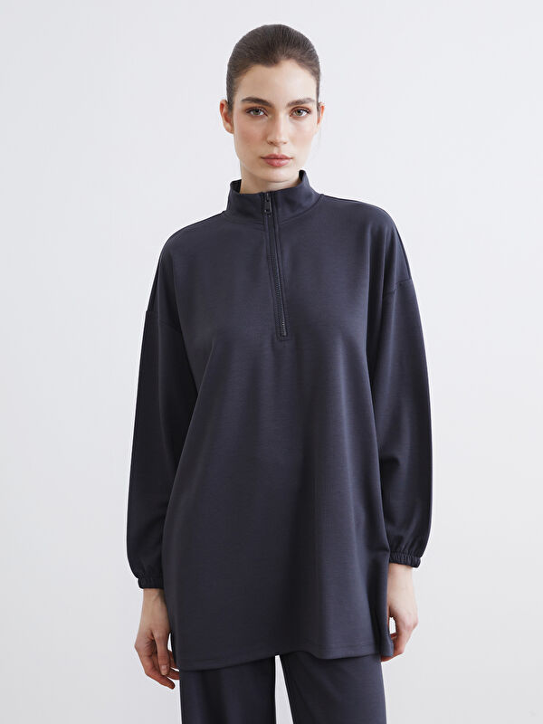LCW Modest Soft Touch Oversize Kadın Sweatshirt Tunik
