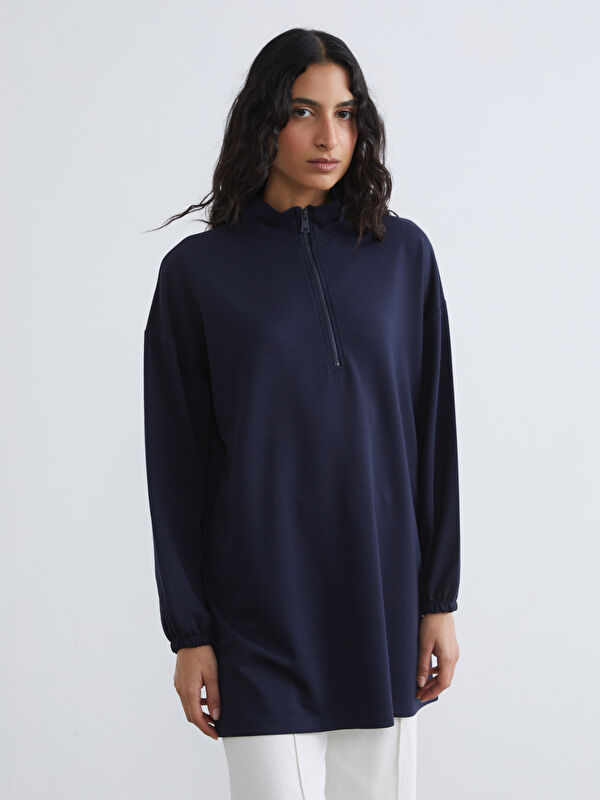 LCW Modest Soft Touch Oversize Kadın Sweatshirt Tunik