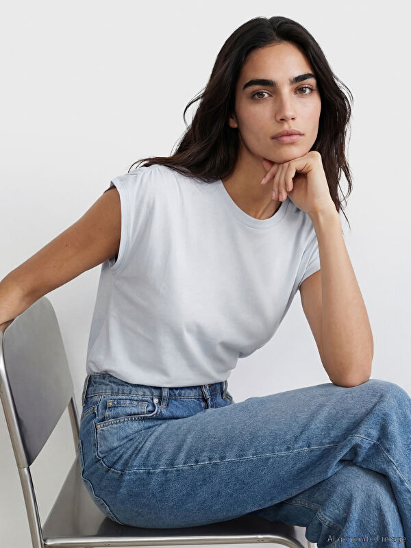 LCW Vision Crew Neck Ruched Women's T-Shirt