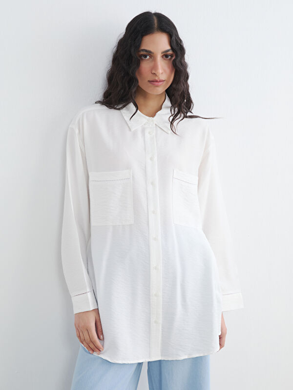 LCW Modest Pocketed Women's Shirt Tunic