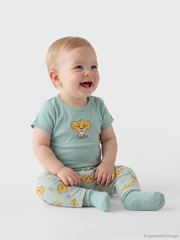 LCW baby سێتی منداڵی کوڕ چاپکراوی Lion King