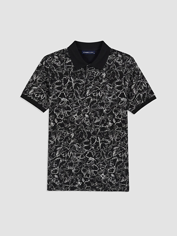 LCWAIKIKI Classic T-shirt à col polo imprimé pour homme