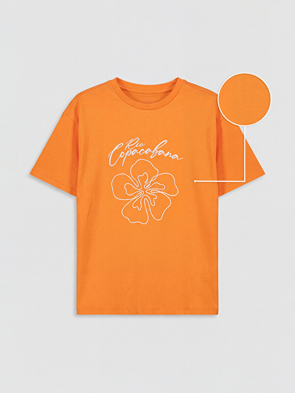 LCW Kids Girl Orange T-Shirt