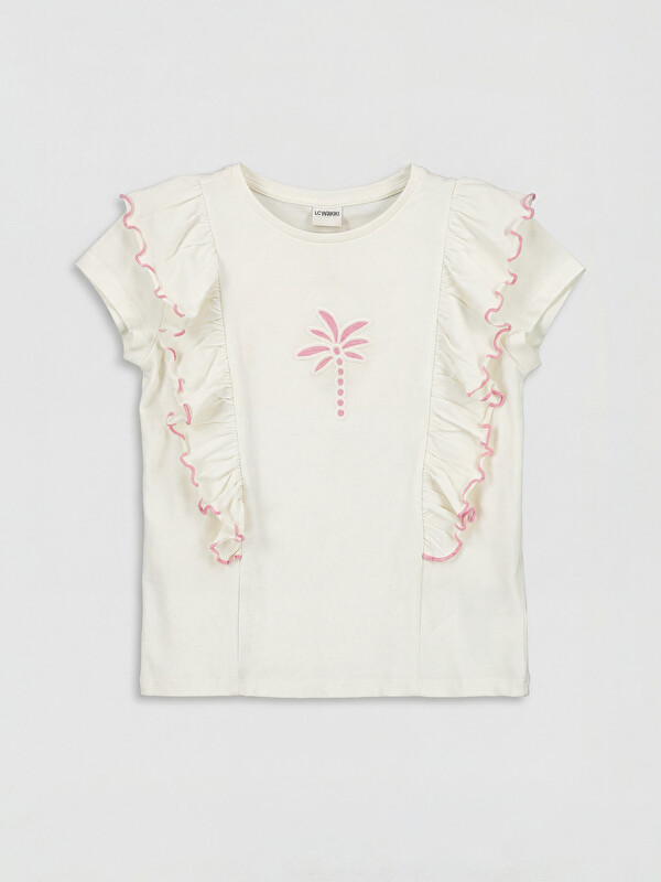 LCW Kids Girl Beige T-Shirt
