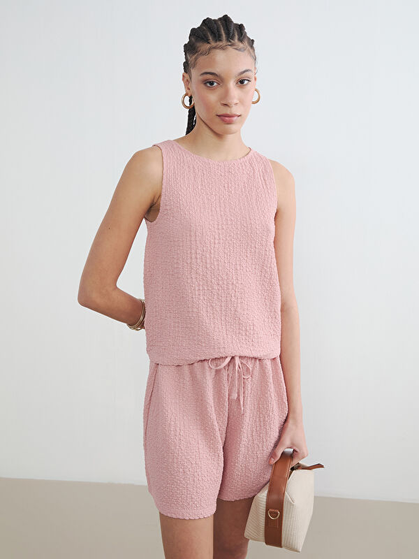LCW Vision Crew Neck Textured Women's Tank Top