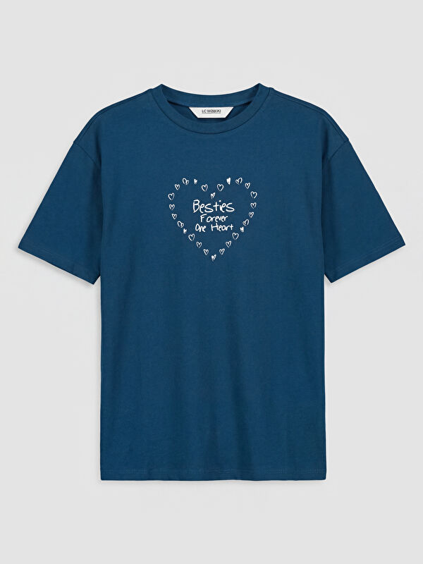 LCW Kids Crew Neck Printed Girls' T-Shirt