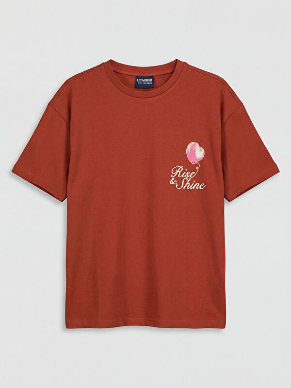 LCW Kids Crew Neck Printed Girls' T-Shirt