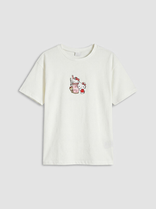 LCW Kids تي شيرت بنات مطبوع Hello Kitty