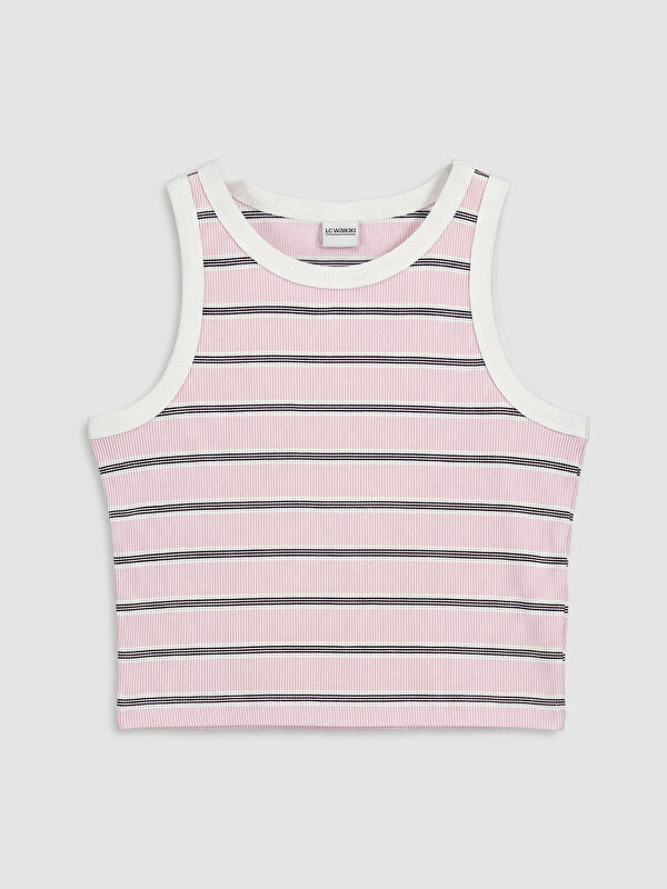 LCW Kids Crew Neck Striped Girls' Tank Top