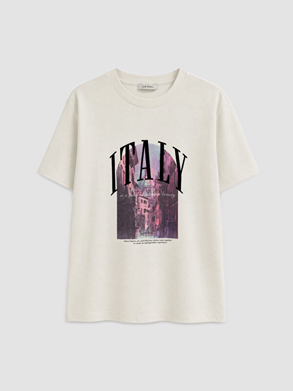 LCW Vision Printed %100 Cotton Women's T-Shirt