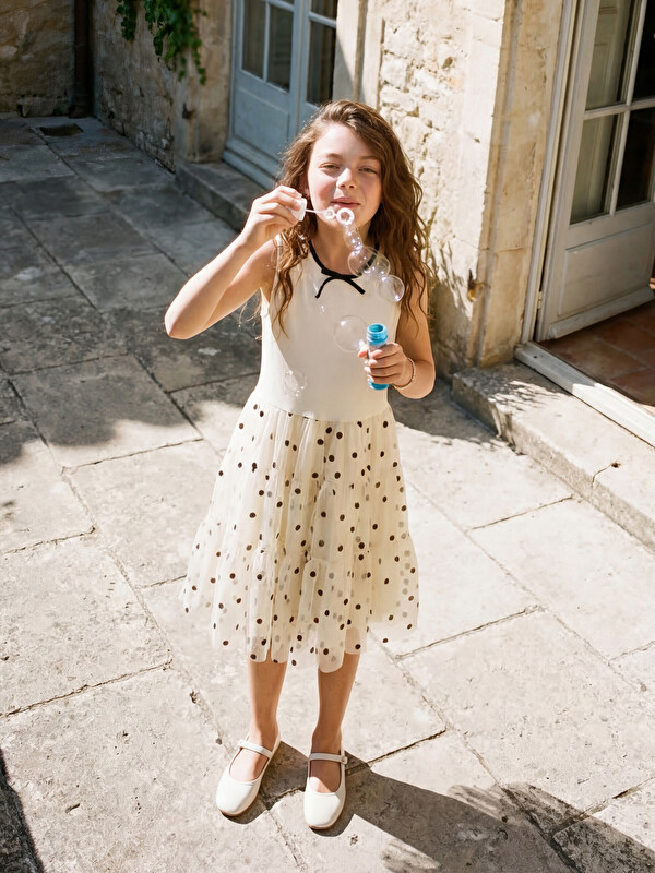 LCW Kids Polka Dot Girls' Tulle Dress
