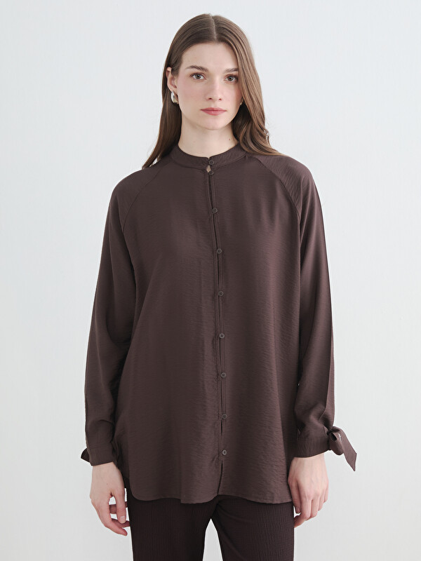 LCW Modest Woman Brown Blouse