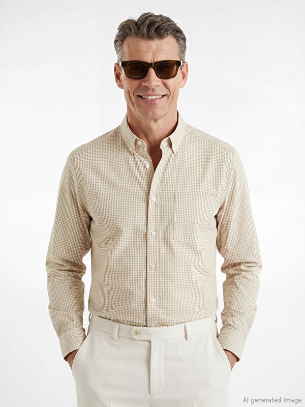 LCWAIKIKI Classic Regular Fit Ekose Erkek Gömlek