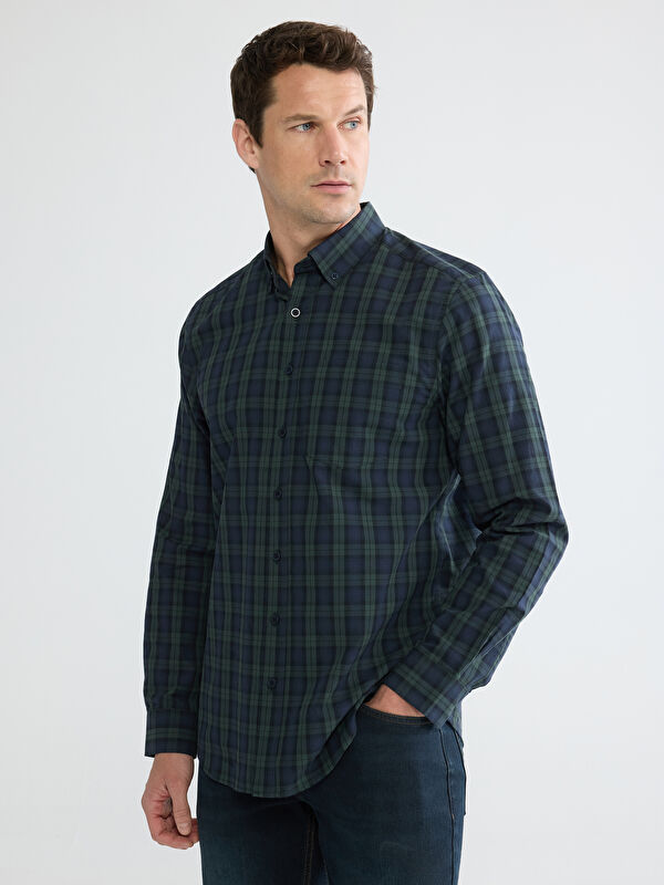 LCWAIKIKI Classic Regular Fit Ekose Erkek Gömlek