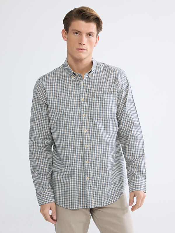 LCWAIKIKI Classic Regular Fit Ekose Erkek Gömlek