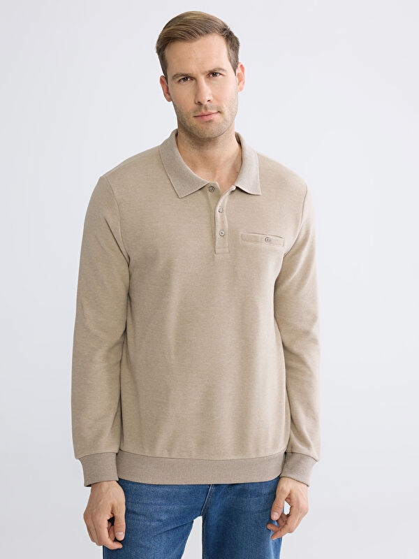LCWAIKIKI Classic Herren Polo-Kragen Sweatshirt